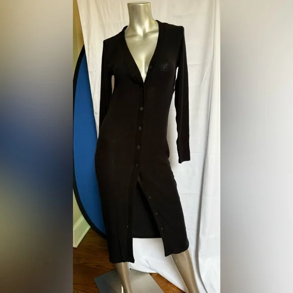 Beyond Yoga Your Line Button Duster Long Sweater size S - Picture 2 of 15